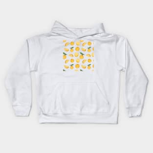 Lemon citrus fresh pattern Kids Hoodie